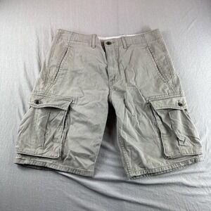 Levis Cargo I Shorts Mens 32 Beige 11" Utility Pockets Outdoors Hiking Camp